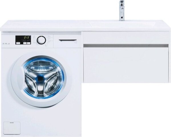 Тумба с раковиной Aquanet Токио 130 R белый (подвесная, 1 ящик)