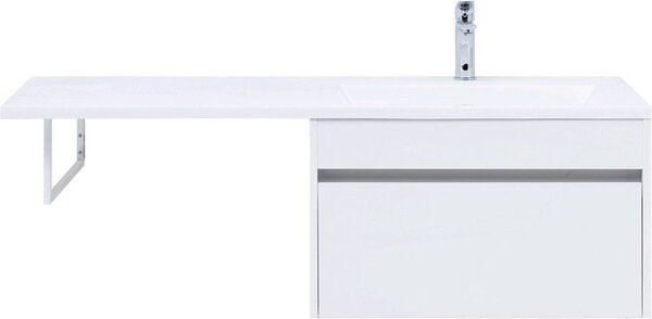 Тумба с раковиной Aquanet Токио 130 R белый (подвесная, 1 ящик)