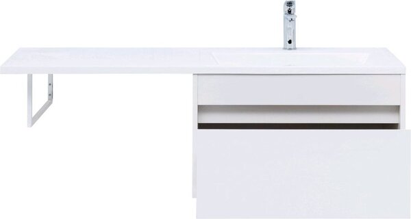 Тумба с раковиной Aquanet Токио 130 R белый (подвесная, 1 ящик)