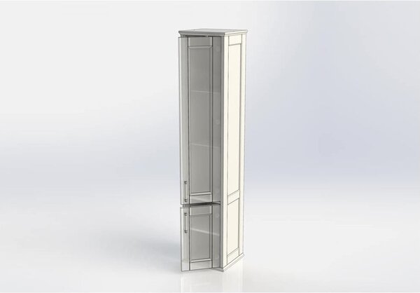 Пенал Aquanet Бостон 36 L белый матовый (ручки золото)