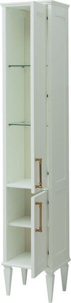 Пенал Aquanet Бостон 36 L белый матовый (ручки золото)