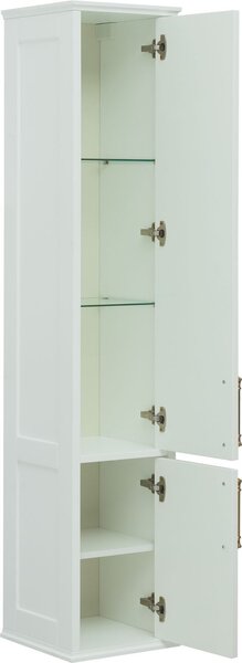 Пенал Aquanet Бостон 36 L белый матовый (ручки золото)