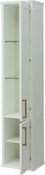 Пенал Aquanet Бостон 36 L белый матовый (ручки золото)