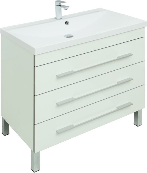 Комплект мебели для ванной Aquanet Верона 90 белый (напольный 3 ящика)