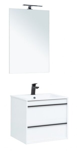 Комплект мебели для ванной Aquanet Lino 60 белый матовый