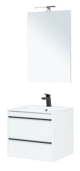 Комплект мебели для ванной Aquanet Lino 60 белый матовый