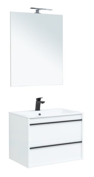 Комплект мебели для ванной Aquanet Lino 70 белый матовый