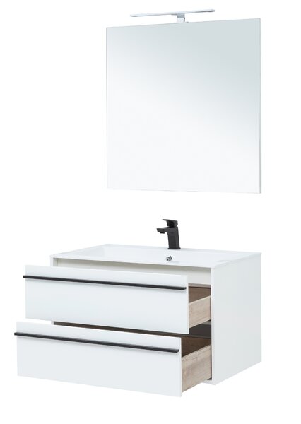 Комплект мебели для ванной Aquanet Lino 90 белый матовый
