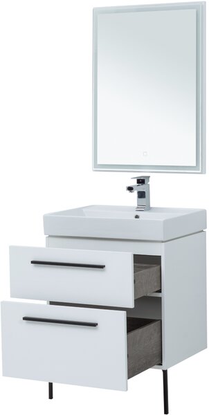 Комплект мебели для ванной Aquanet Nova 60 белый (2 ящика)