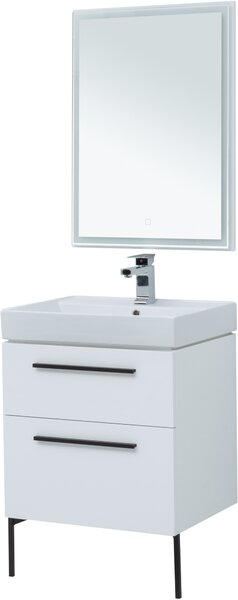 Комплект мебели для ванной Aquanet Nova 60 белый (2 ящика)