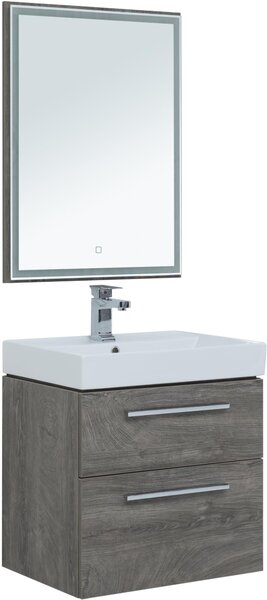 Комплект мебели для ванной Aquanet Nova 60 дуб рошелье (2 ящика)
