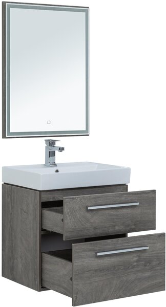 Комплект мебели для ванной Aquanet Nova 60 дуб рошелье (2 ящика)