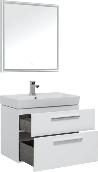 Комплект мебели для ванной Aquanet Nova 75 белый (2 ящика)