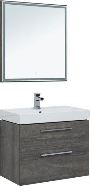 Комплект мебели для ванной Aquanet Nova 75 дуб рошелье (2 ящика)