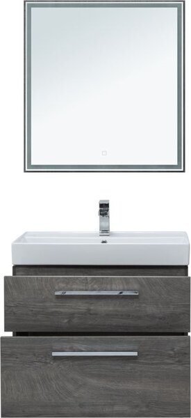 Комплект мебели для ванной Aquanet Nova 75 дуб рошелье (2 ящика)