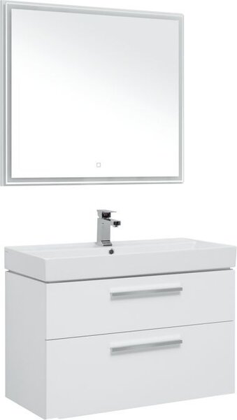 Комплект мебели для ванной Aquanet Nova 90 белый (2 ящика)