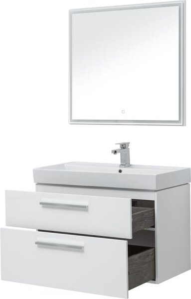 Комплект мебели для ванной Aquanet Nova 90 белый (2 ящика)