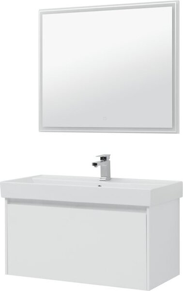 Комплект мебели для ванной Aquanet Nova Lite 100 белый (1 ящик)