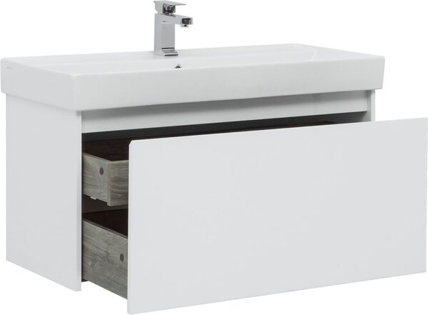 Комплект мебели для ванной Aquanet Nova Lite 100 белый (1 ящик)