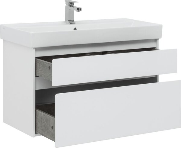 Комплект мебели для ванной Aquanet Nova Lite 100 белый (2 ящика)