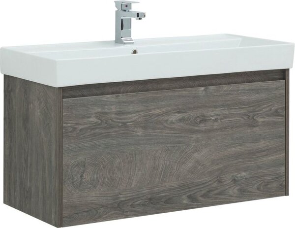 Комплект мебели для ванной Aquanet Nova Lite 100 дуб рошелье (1 ящик)
