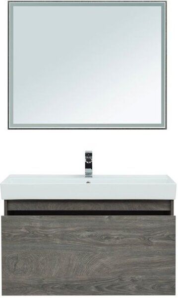 Комплект мебели для ванной Aquanet Nova Lite 100 дуб рошелье (1 ящик)