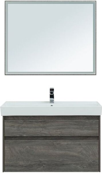 Комплект мебели для ванной Aquanet Nova Lite 100 дуб рошелье (2 ящика)