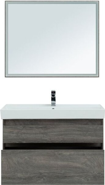 Комплект мебели для ванной Aquanet Nova Lite 100 дуб рошелье (2 ящика)