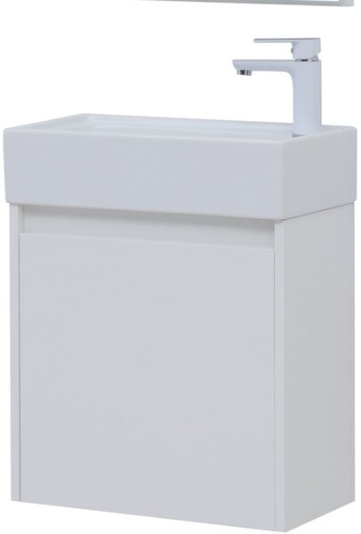 Комплект мебели для ванной Aquanet Nova Lite 50 белый глянец (с дверецей)