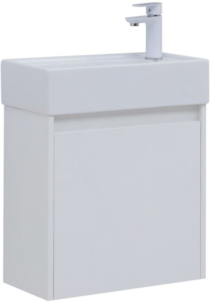 Комплект мебели для ванной Aquanet Nova Lite 50 белый глянец (с дверецей)