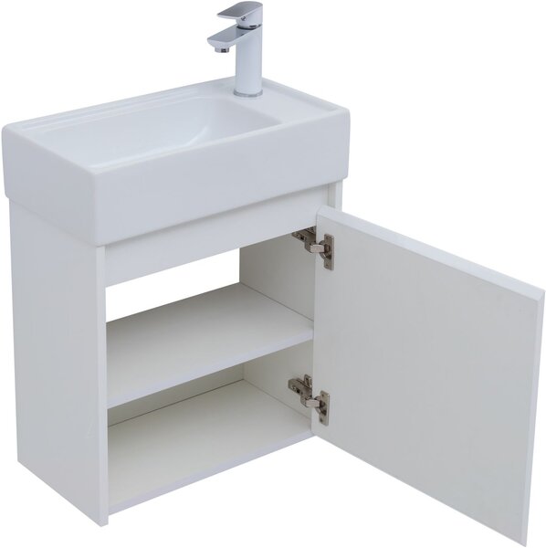 Комплект мебели для ванной Aquanet Nova Lite 50 белый глянец (с дверецей)