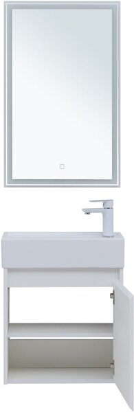 Комплект мебели для ванной Aquanet Nova Lite 50 белый глянец (с дверецей)