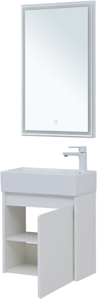 Комплект мебели для ванной Aquanet Nova Lite 50 белый глянец (с дверецей)