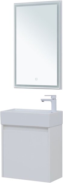 Комплект мебели для ванной Aquanet Nova Lite 50 белый глянец (с дверецей)