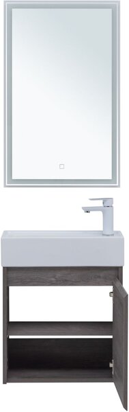 Комплект мебели для ванной Aquanet Nova Lite 50 дуб рошелье (с дверецей)