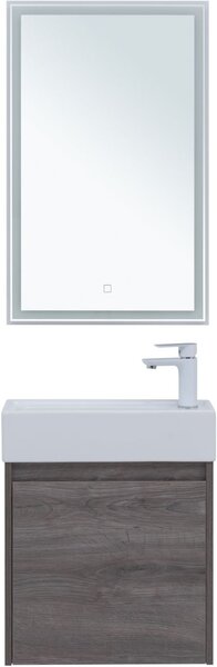 Комплект мебели для ванной Aquanet Nova Lite 50 дуб рошелье (с дверецей)