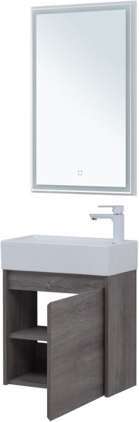 Комплект мебели для ванной Aquanet Nova Lite 50 дуб рошелье (с дверецей)