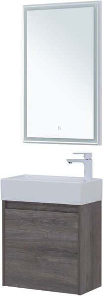 Комплект мебели для ванной Aquanet Nova Lite 50 дуб рошелье (с дверецей)