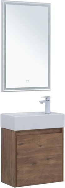 Комплект мебели для ванной Aquanet Nova Lite 50 дуб рустикальный (с дверецей)