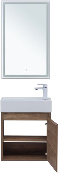 Комплект мебели для ванной Aquanet Nova Lite 50 дуб рустикальный (с дверецей)