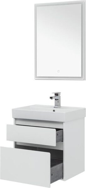 Комплект мебели для ванной Aquanet Nova Lite 60 белый (2 ящика)