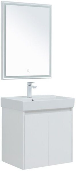 Комплект мебели для ванной Aquanet Nova Lite 60 белый глянец (2 дверцы)