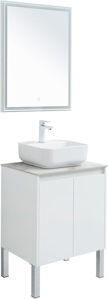 Комплект мебели для ванной Aquanet Nova Lite 60 белый глянец (2 дверцы)