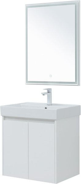 Комплект мебели для ванной Aquanet Nova Lite 60 белый глянец (2 дверцы)