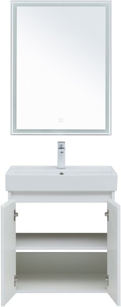 Комплект мебели для ванной Aquanet Nova Lite 60 белый глянец (2 дверцы)
