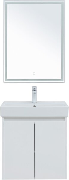 Комплект мебели для ванной Aquanet Nova Lite 60 белый глянец (2 дверцы)