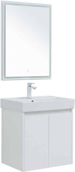 Комплект мебели для ванной Aquanet Nova Lite 60 белый глянец (2 дверцы)