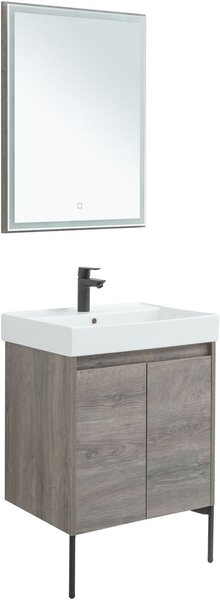 Комплект мебели для ванной Aquanet Nova Lite 60 дуб рошелье (2 дверцы)