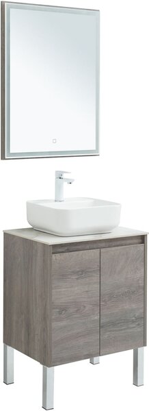 Комплект мебели для ванной Aquanet Nova Lite 60 дуб рошелье (2 дверцы)