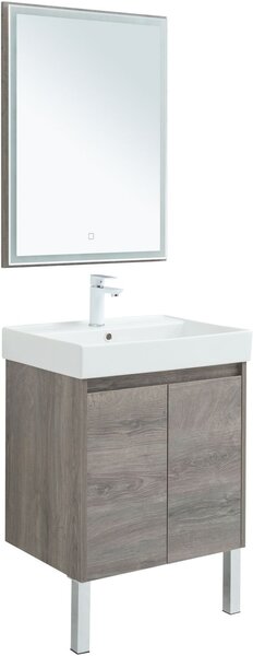 Комплект мебели для ванной Aquanet Nova Lite 60 дуб рошелье (2 дверцы)